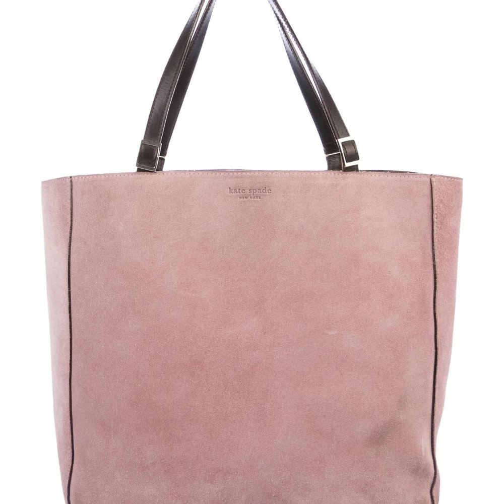 Kate  Spade New York Mauve & Brown Suede Shopping Tote
